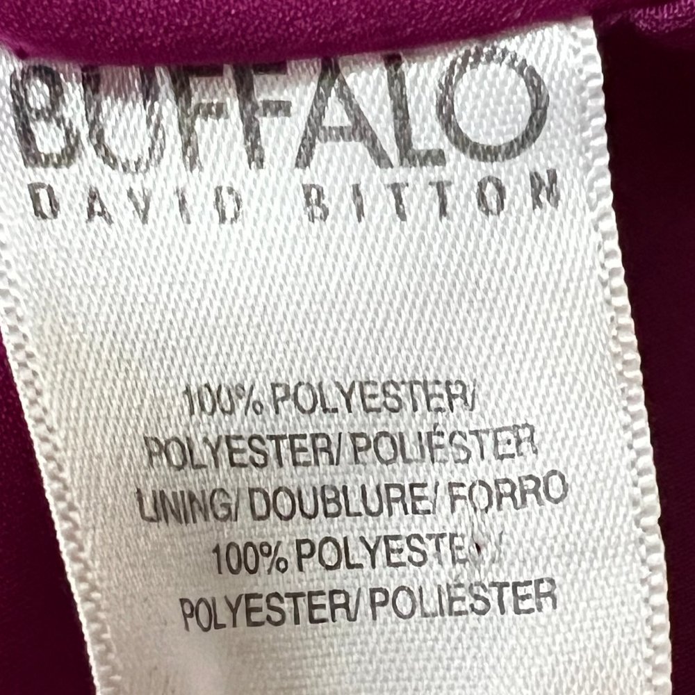 BUFFALO by David Bitton Raspberry Asymmetrical Chiffon Tank Top Size S - Picture 6 of 14